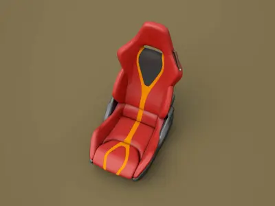 Sportcar Seat 3D model
