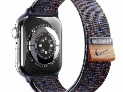 Apple Watch Series 9 Nike Sport Loop Game Royal 3D model