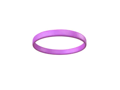 Silicone Wristband v1 007 Low-poly 3D model