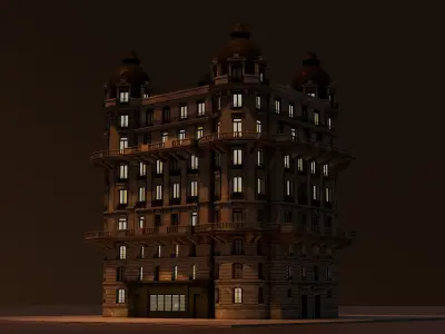 Parisian Haussmann Apartment Building 3D model