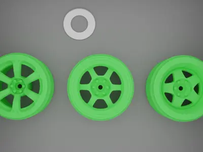 Offroad rims 6 Hole for  WPL RC Car 3D print 3D print model