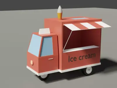 Ice cream car 3D model