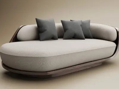 modern sofa 3D model 11