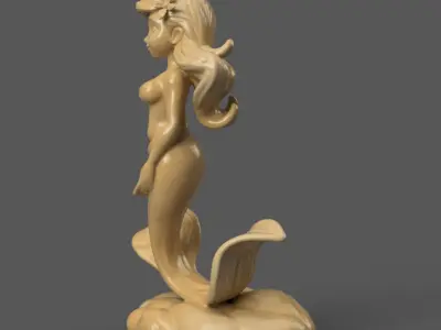 Cute Mermaid 3D Design 3D print model