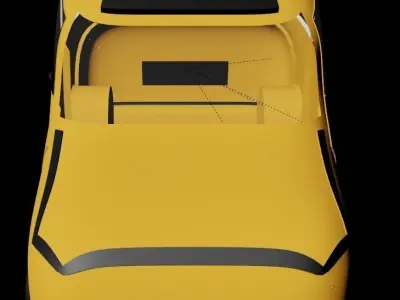 classic and unique car low poly model Low-poly 3D model