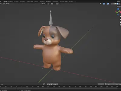 Little animal baby - Dog cute - Animated  Low-poly 3D model