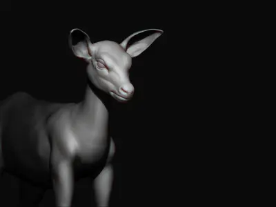 deer 3d print statue of 3D model