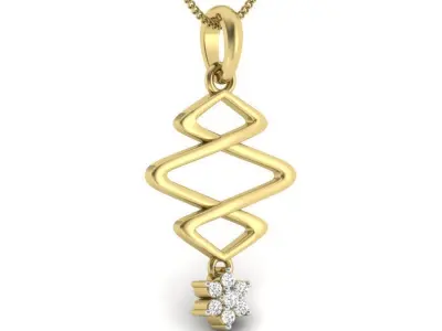 luxury diamond pendant for women 3D print model