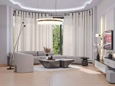 interior living room Low-poly 3D model purchase
