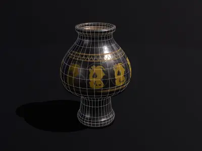 Vase in Greek mythology stylized Low-poly 3D model