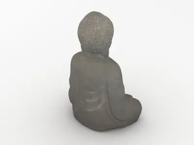 Sitting Buddha Statue 002 3D model