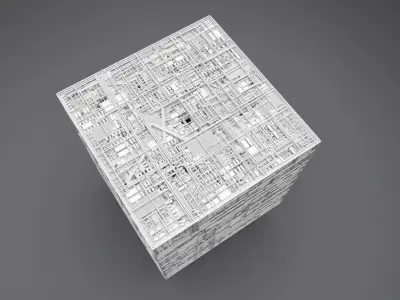 Borg Cube Scale model   3D print model