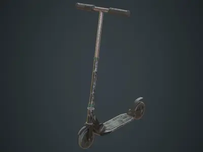 Kick Scooter 2B Low-poly 3D model