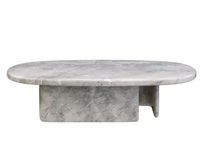Modern Marble Coffee Table Low-poly 3D model