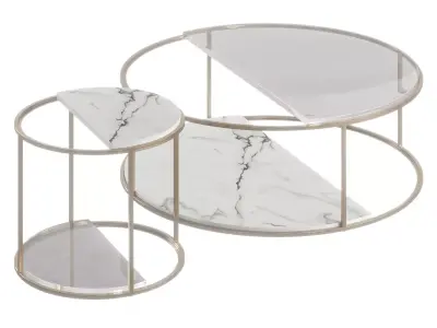 Fendi Boogie Circle Calacatta Marble 3D model