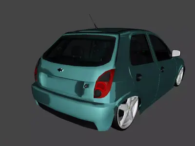 Chevrolet Celta 2007 Low-poly 3D model