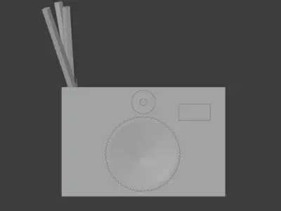 Cardboard Camera Penholder Free 3D model