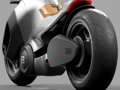 BUGATTI futuristic motorcycle design 3D model