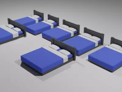 Simple beds Free 3D model