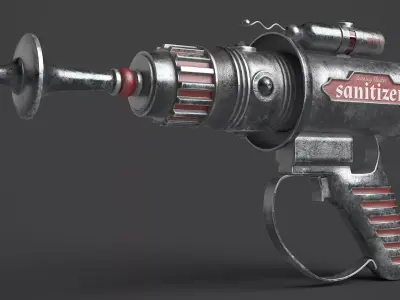 Fantasy Gun 04 Low-poly 3D model