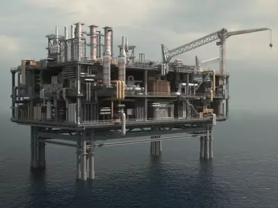 Oil Platform 3D model
