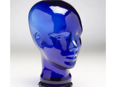 Zenia Glass Head Bust - 2 Colour 3D model