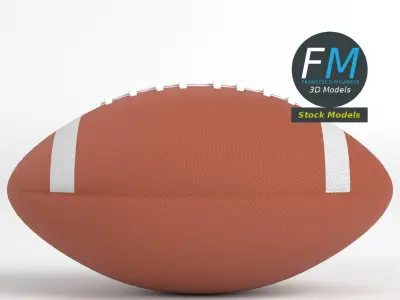 American football ball 2 3D model