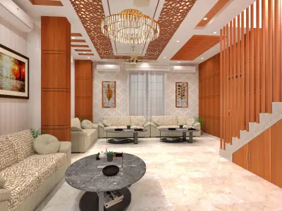 Living Room  Interior Design 3D model