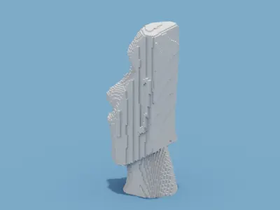 Moai Statue Low-poly 3D model