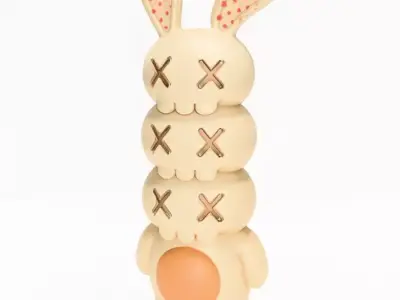 Bunny Kaws Style toy 3D print model