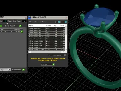 Oval solitarie ring ready for 3D print 3D print model