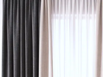 Set 41 Curtains 3D model