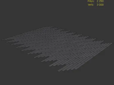 Wood floor Oak Carbon Brushed 3D model