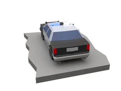 Police Car LowPoly Low-poly 3D model