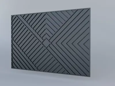 wall paneling set 3D model  Low-poly 3D model