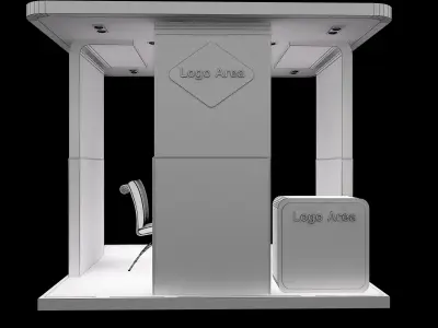 Booth Exhibition Stand a113 3D model