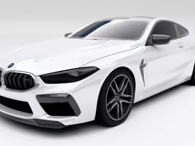 BMW M8 Coupe 2020 Low-poly 3D model