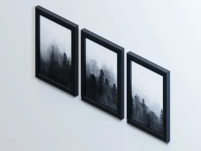Framed Art Set Low-poly 3D model