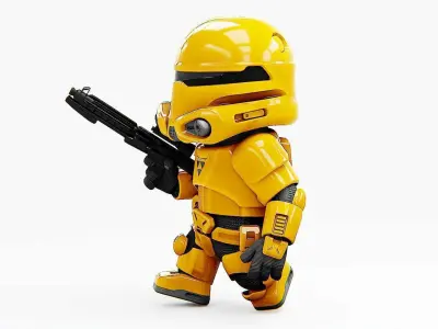 REPUBLIC TROOPER  Rigged for Unreal Engine - Unity - MIXAMO 3D model