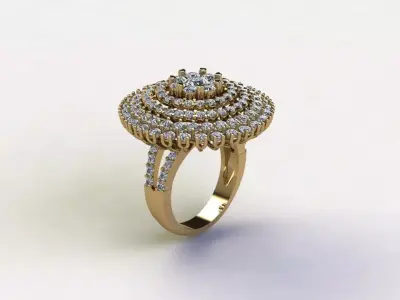 popular women ring jewelry in Asia R31 3D model