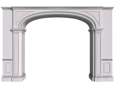 Traditional Interior Arched Opening Arched doorway Door Portal 3D model