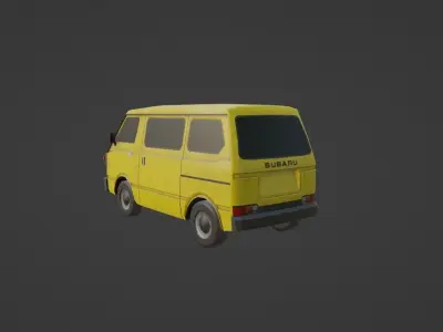 Subaru Sambar Low-poly 3D model