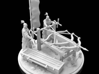 The Age of Empires Asian Dynasties and Their Crossbow Cars 3D print model