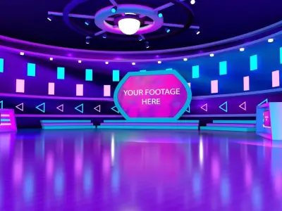 Virtual set deisign for entertainment show 3D model