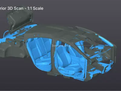 2025 Toyota Camry Interior High Accuracy 3D Scan for Design 3D model