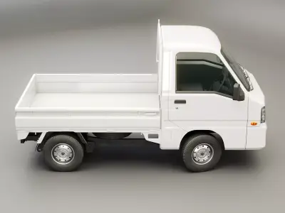 Subaru Sambar 2011 Kei Truck Low-poly 3D model