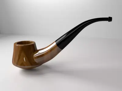 Pipes wooden pipe 3D model