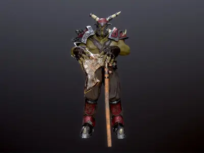 ORC Warrior2 Low-poly 3D model