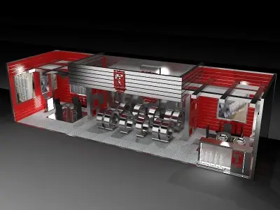 Booth Exhibition Stand a457 3D model