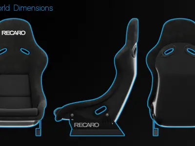 RECARO Pole Position Car Racing Seat 3D Model 3D model